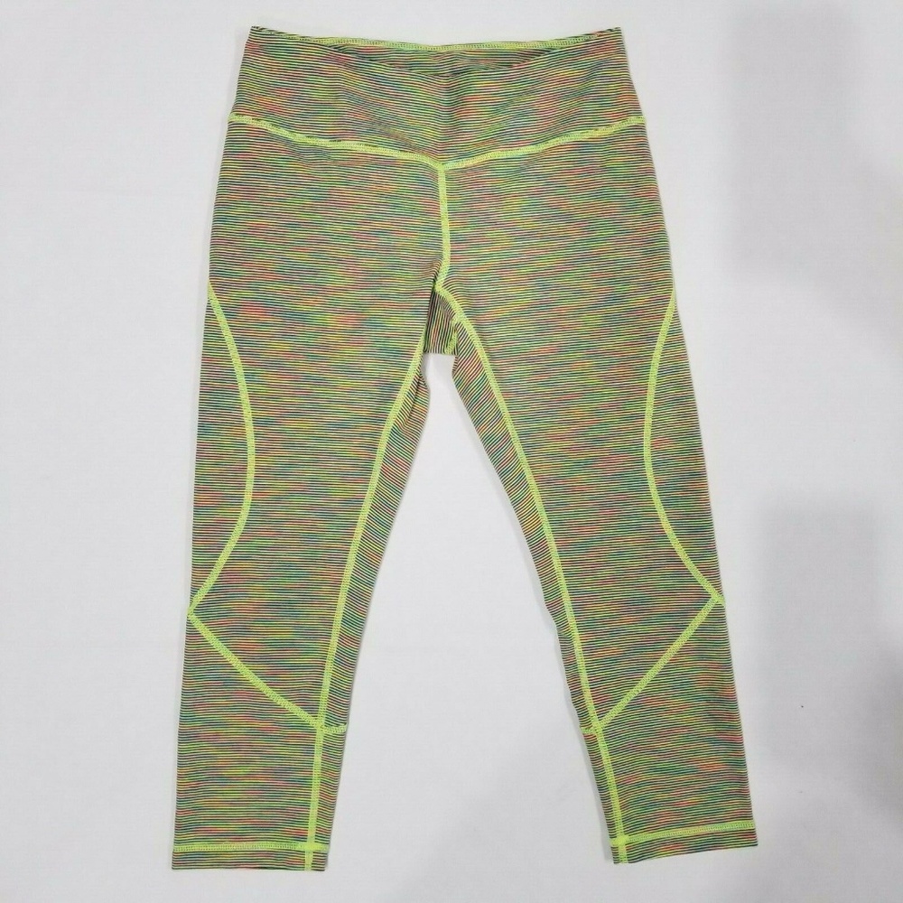Zella Cropped Capri Leggings Lime Green